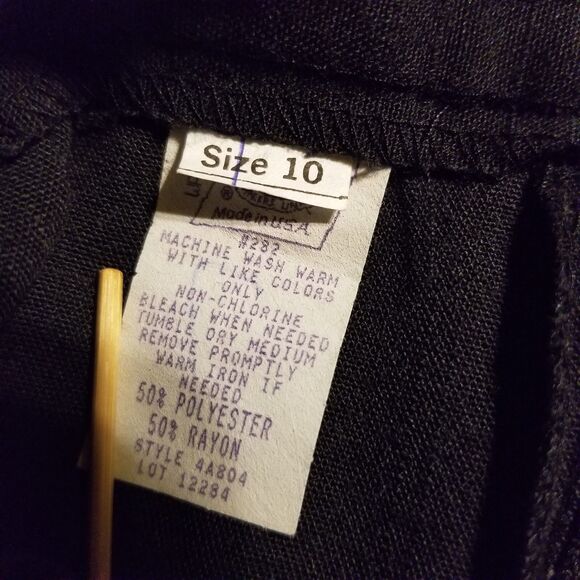 Vintage Bobbie Brooks Long Midi/Maxi Skirt Size 10 Black USA - Picture 7 of 11